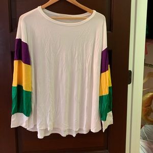 MARDI GRAS white shirt